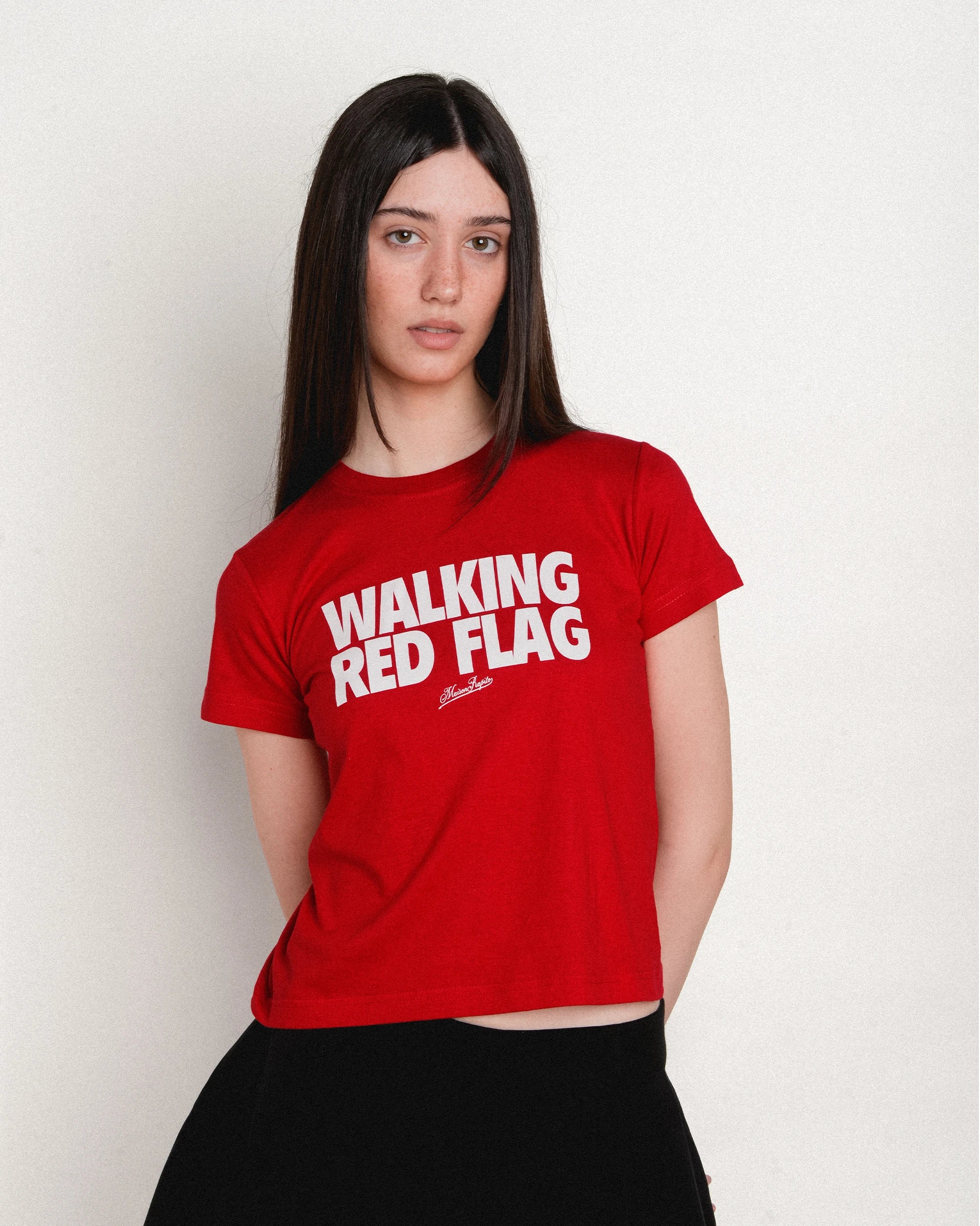 Walking Redflag Baby Tee