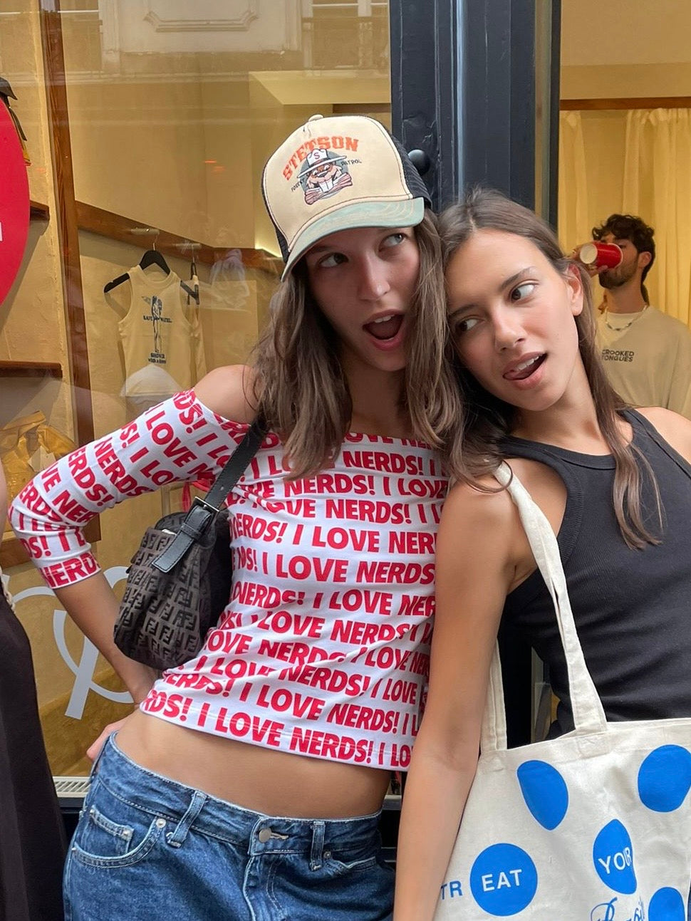 I Love Nerds Boat Neck Top