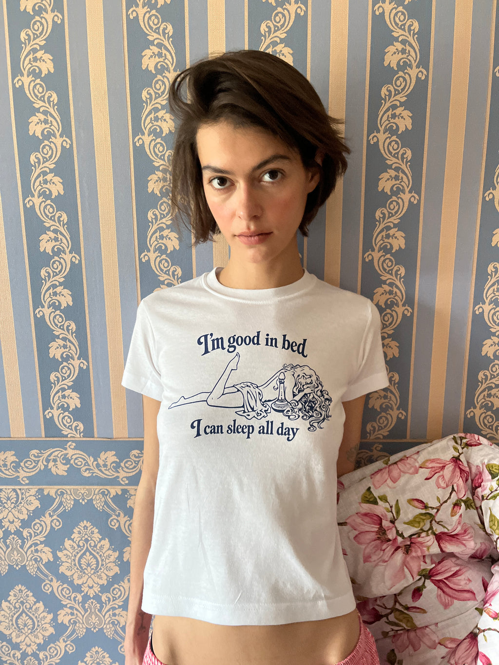 Im Good In Bed I Can Sleep All Day Baby Tee