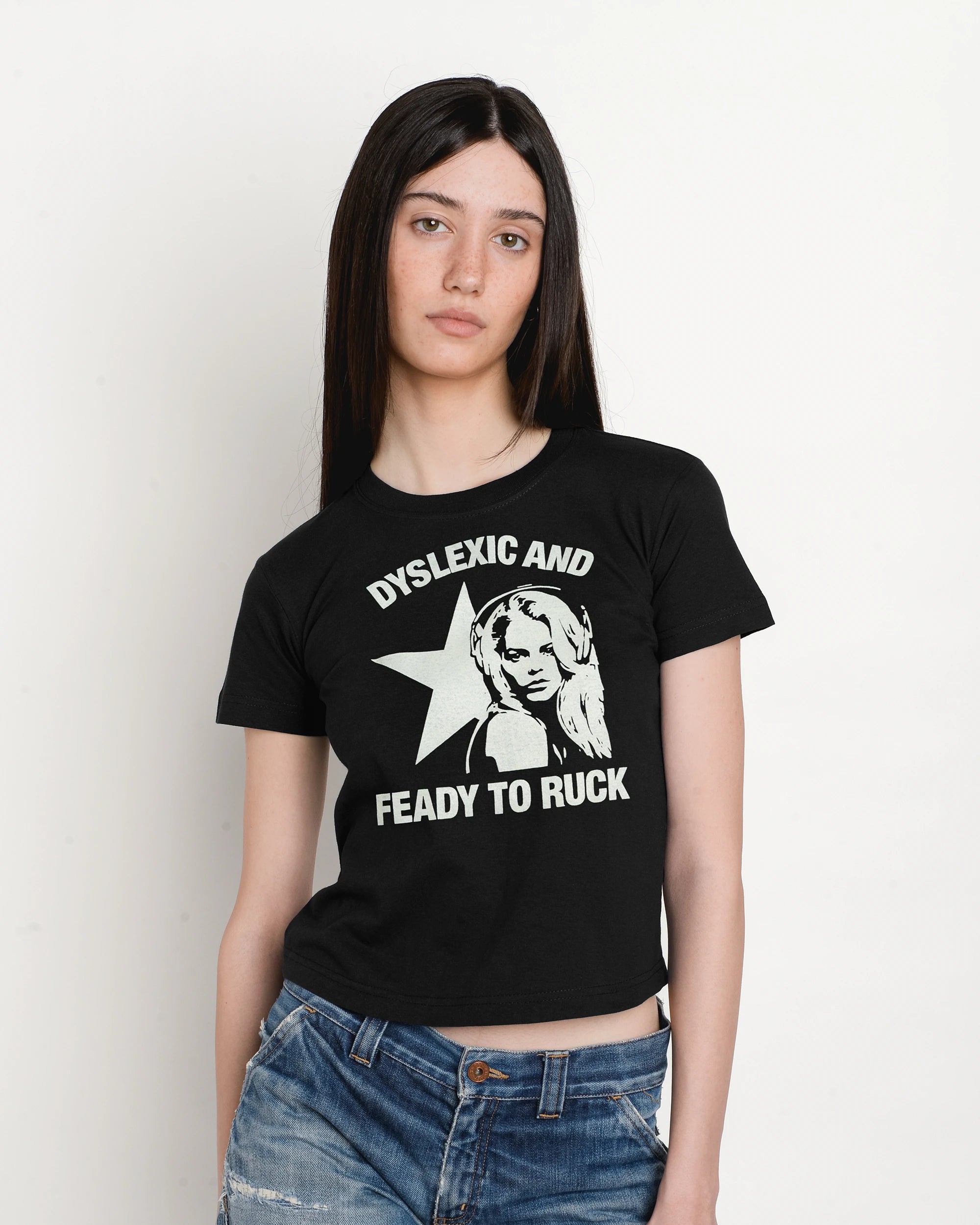 Dyslexic And Feady To Ruck Baby Tee