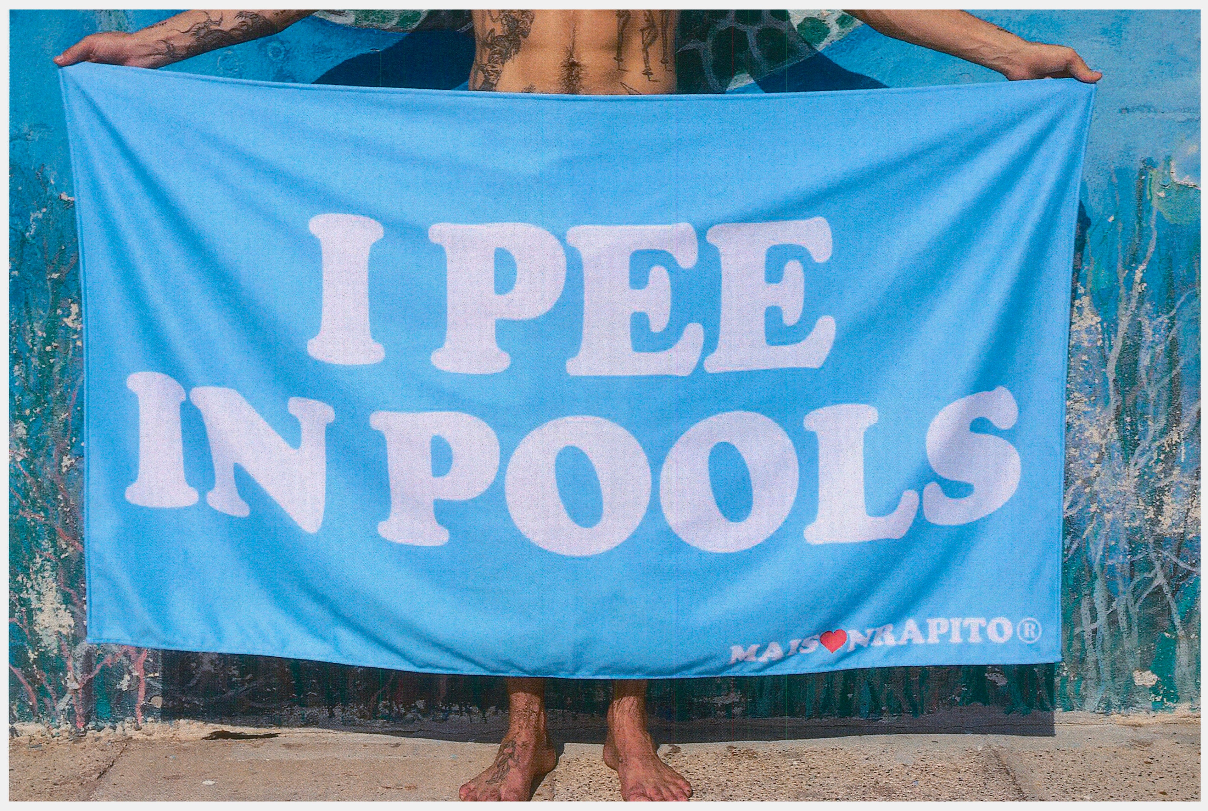 I Pee In Pool Beach Towel