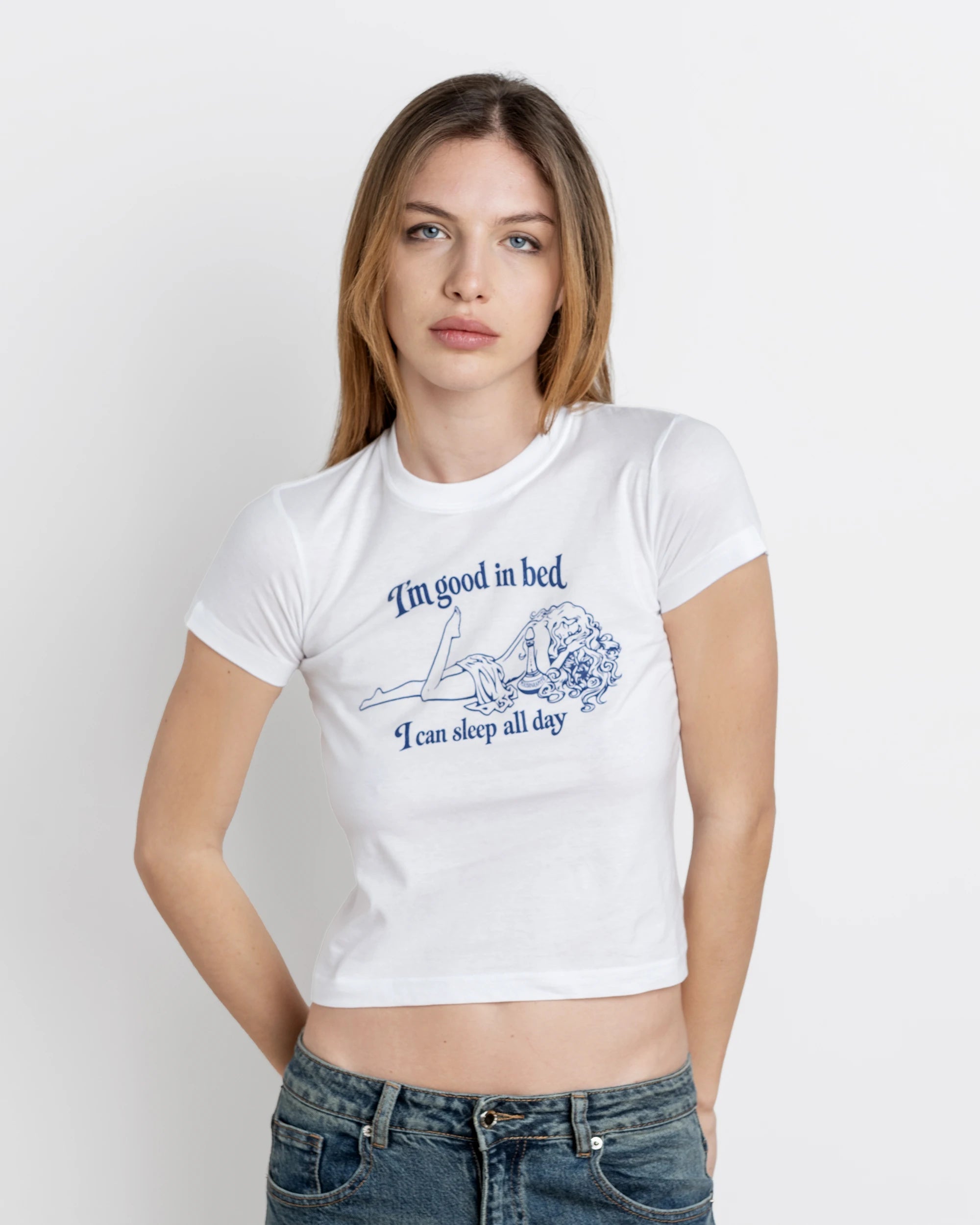 Im Good In Bed I Can Sleep All Day Baby Tee