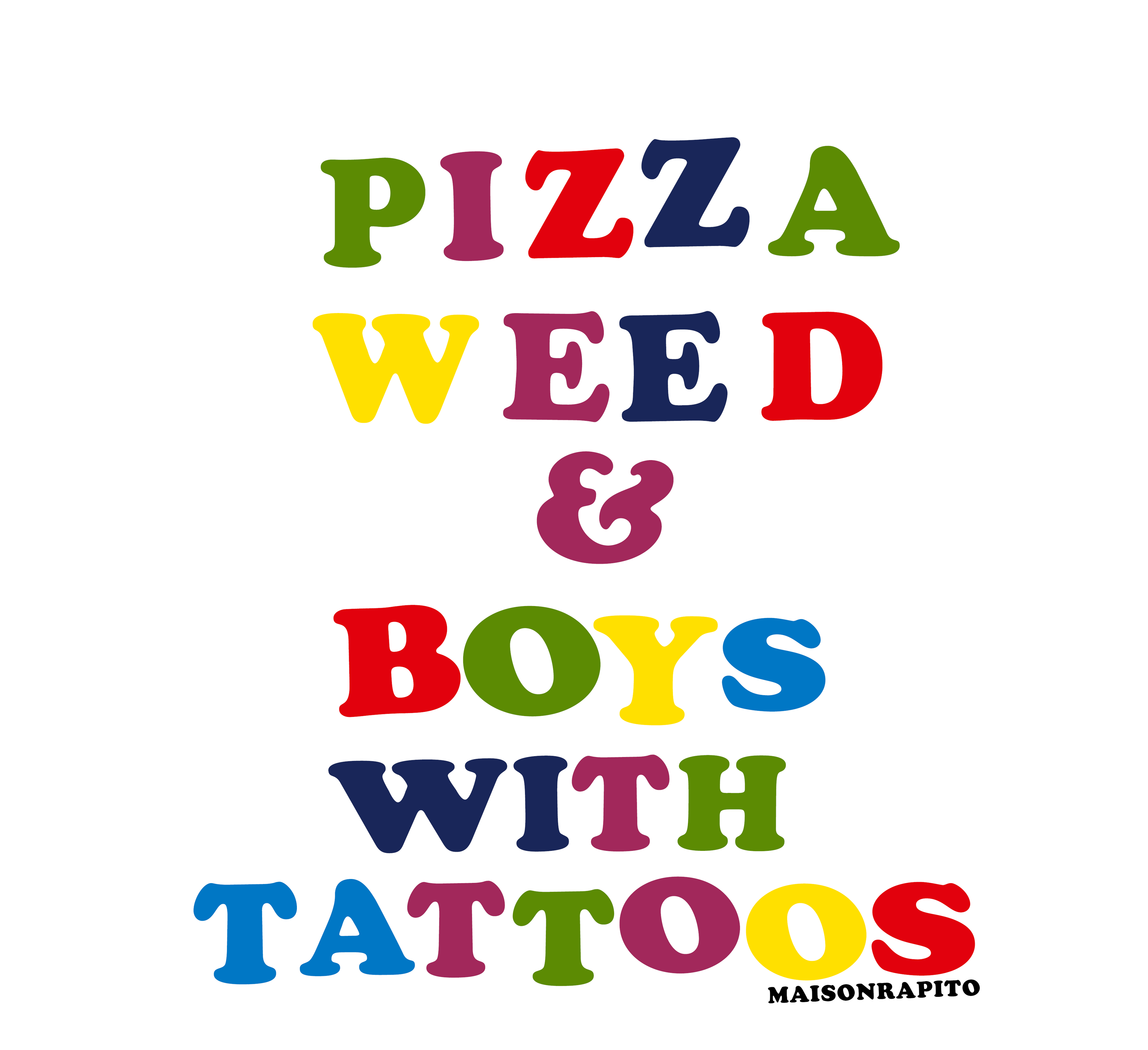 Pizza Weed & Boys With Tattoos Sticker