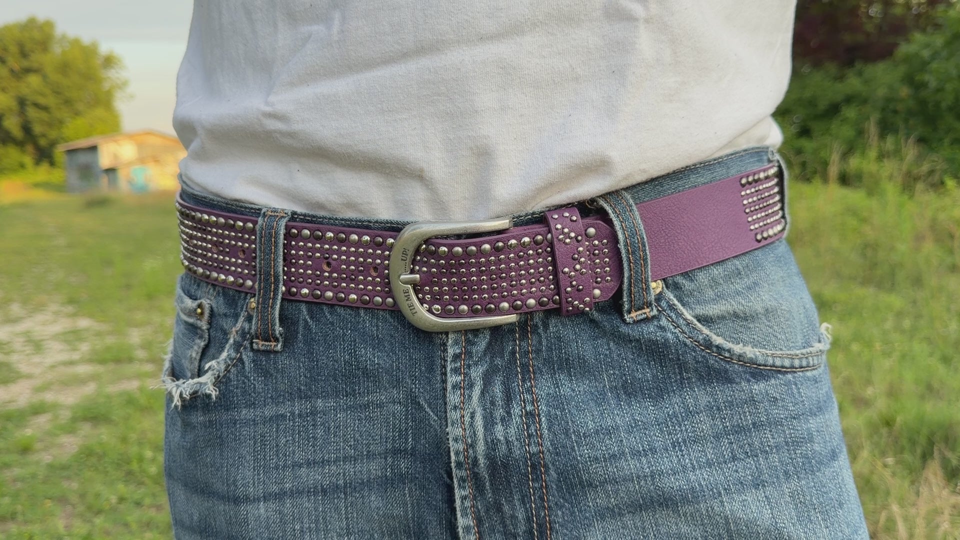 Purple Stud Belt