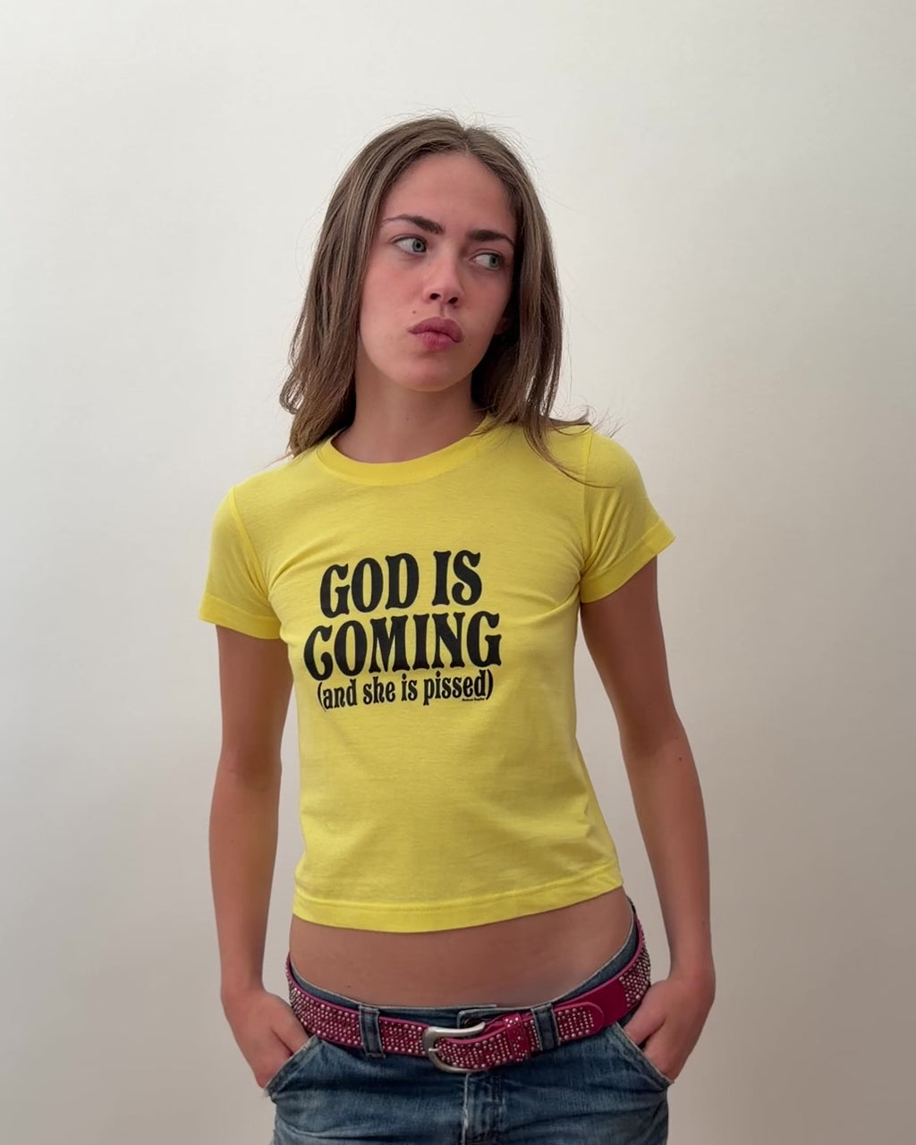 God is Coming and She is Pissed Baby Tee