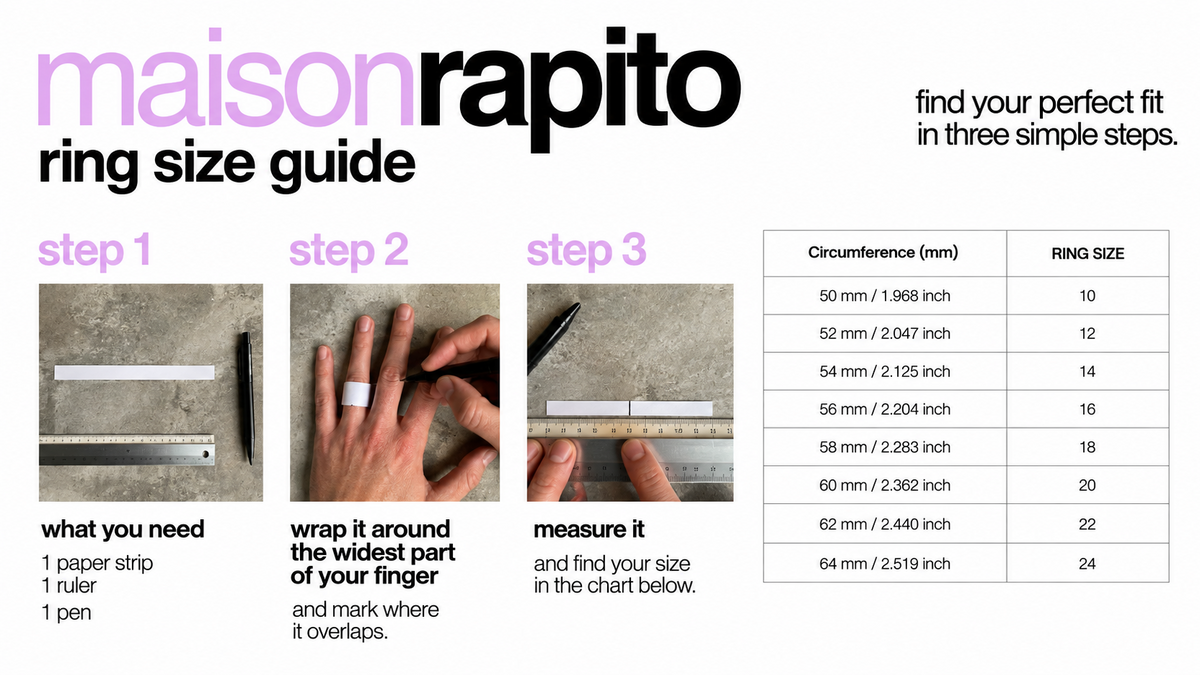 Maison Rapito ring size guide