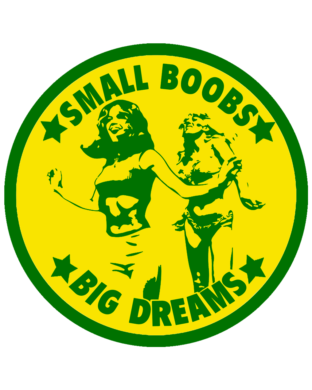Small Boobs Big Dreams Sticker