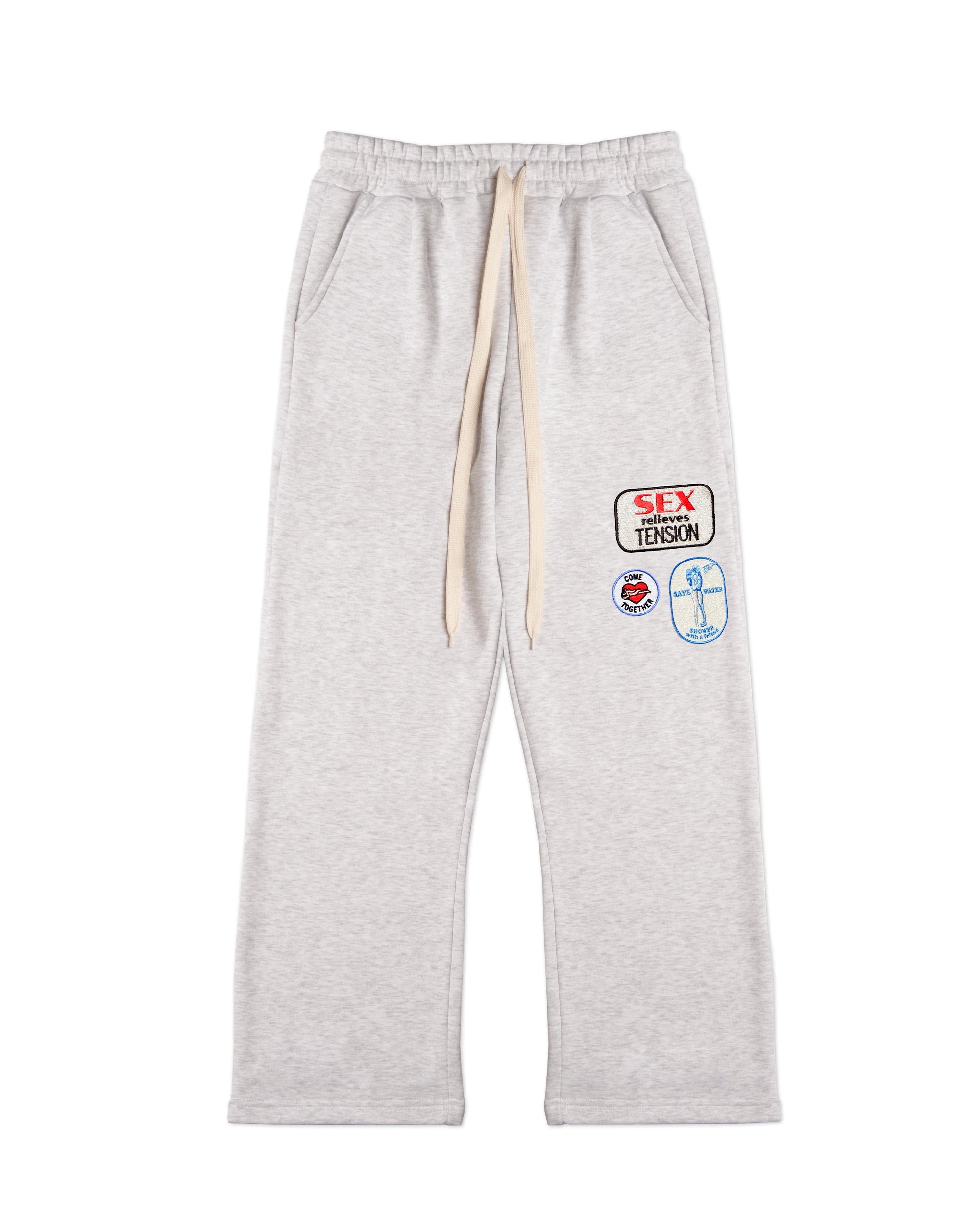 Grey Patches Sweatpants