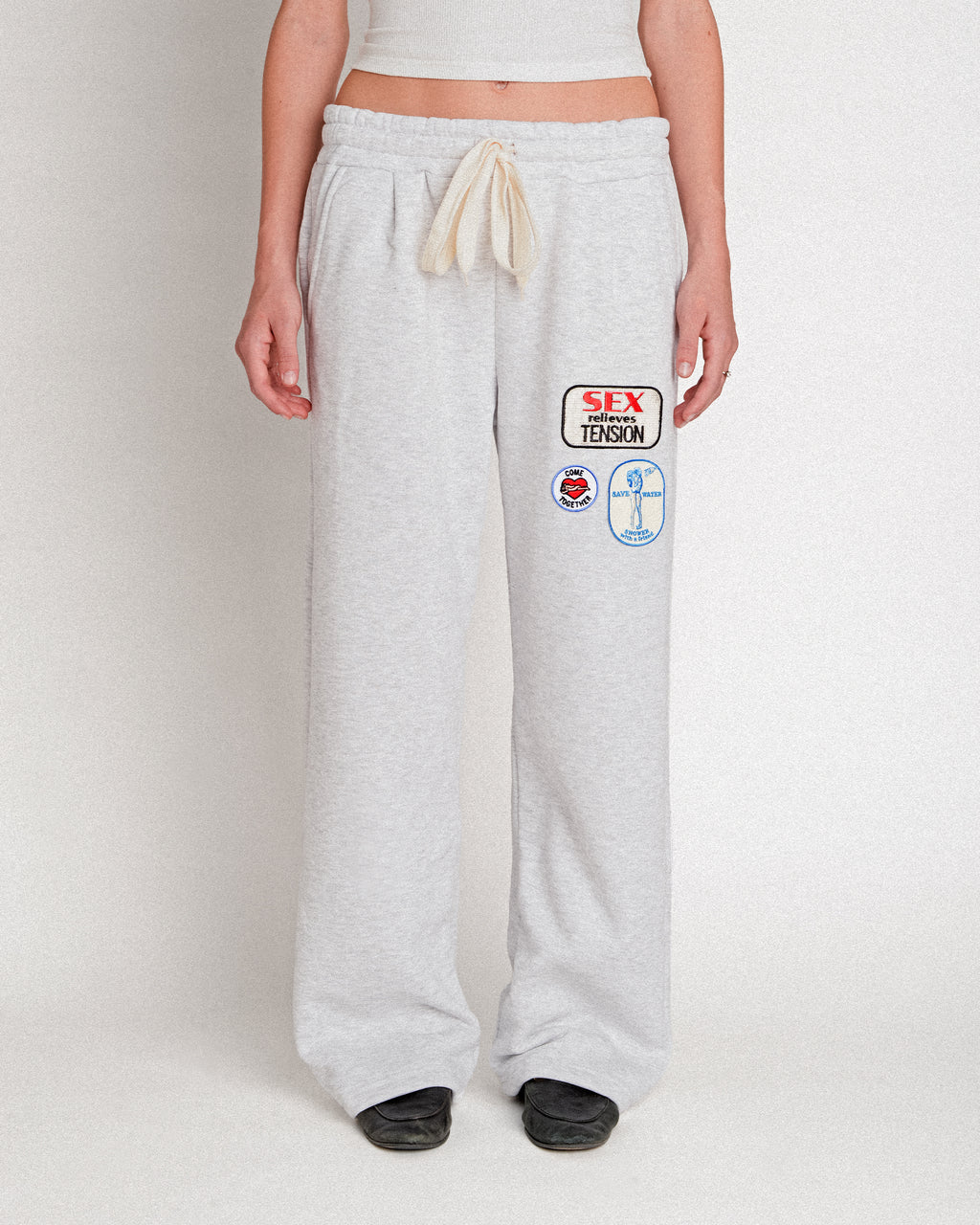 Grey Patches Sweatpants