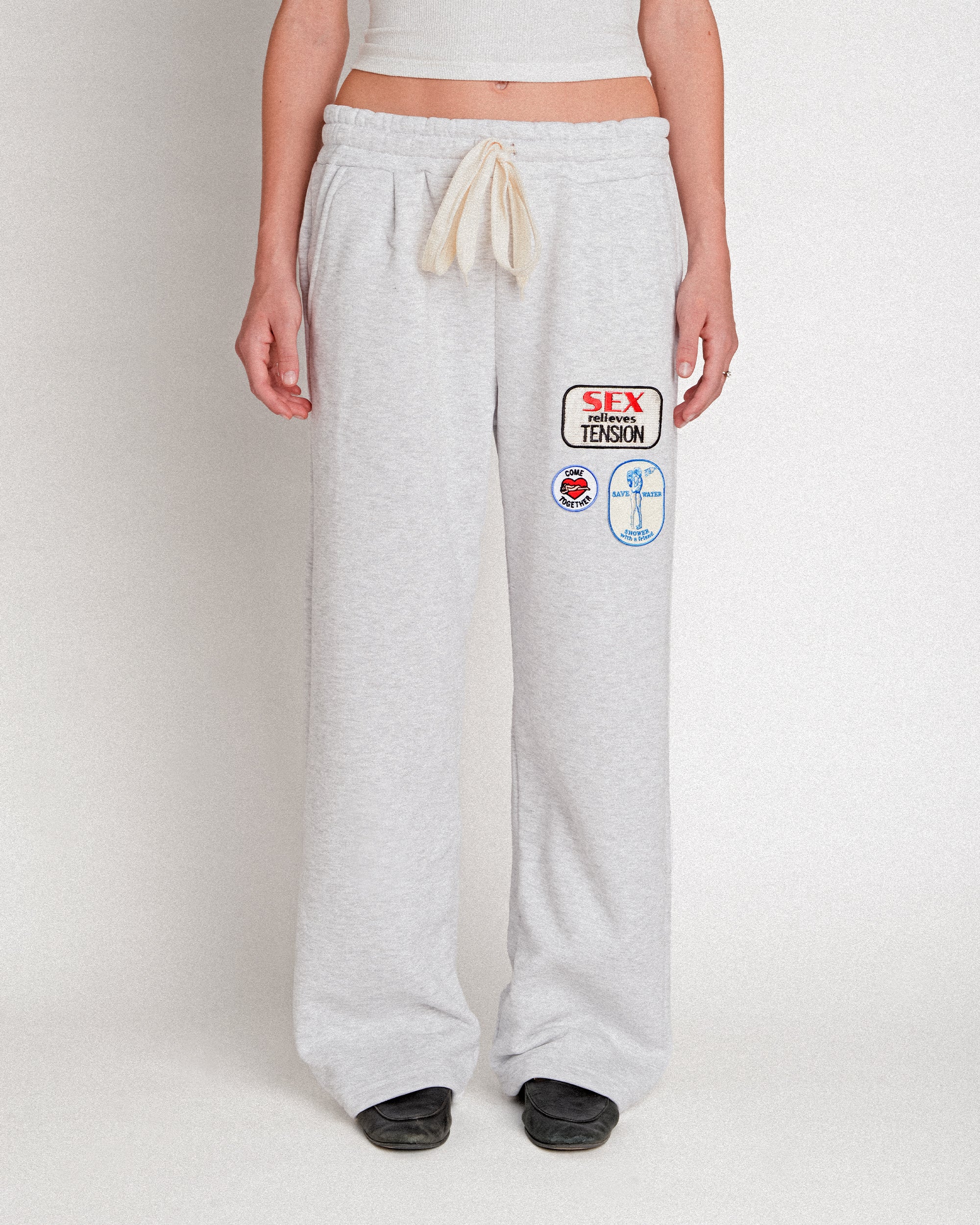 Grey Patches Sweatpants